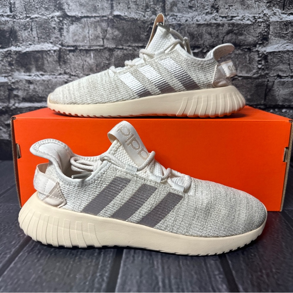 Adidas Cloudfoam Running Shoes HWI 28Y001 Size 8 Women’s Off White/silver